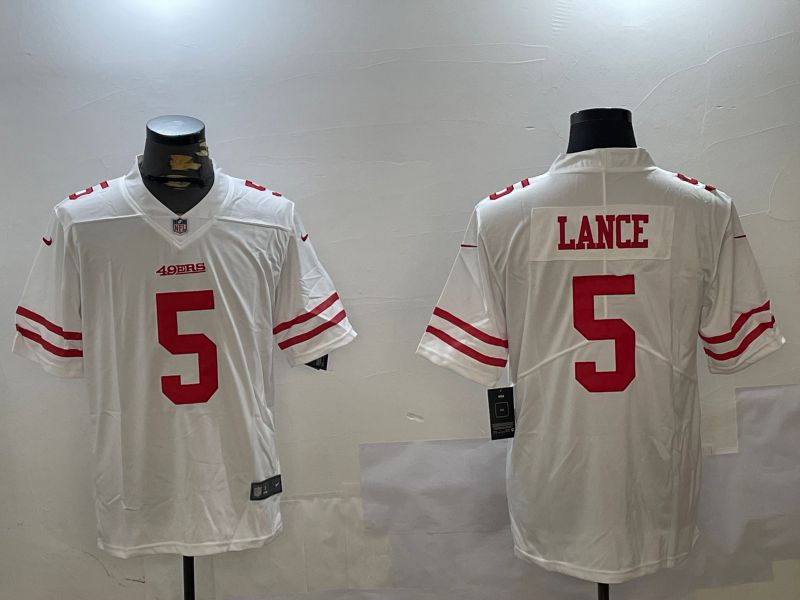 Men San Francisco 49ers #5 Lance White Second generation 2024 Nike Limited NFL Jersey style 7->san francisco 49ers->NFL Jersey